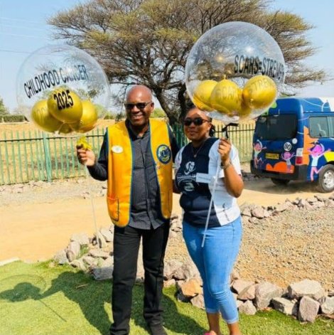 Gaborone Central Lions Club members at an awareness campaign