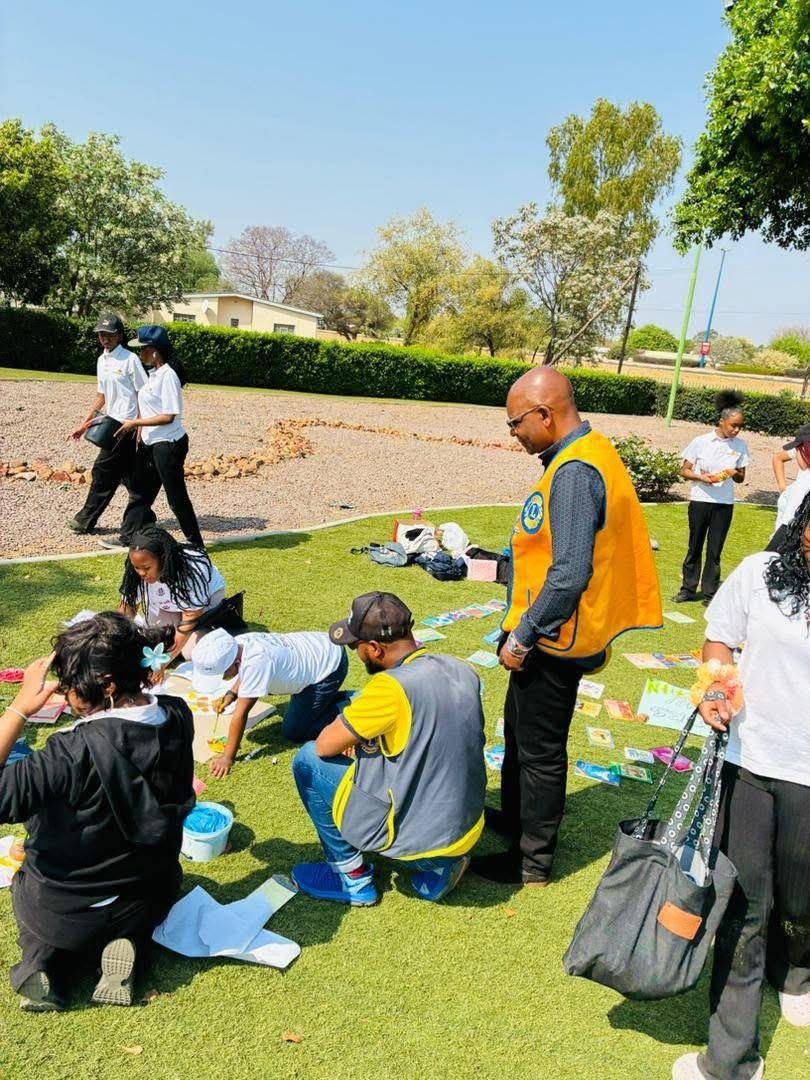 Members at a community outreach tent