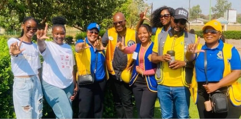 Gaborone Central Lions Club members at a fellowship gathering