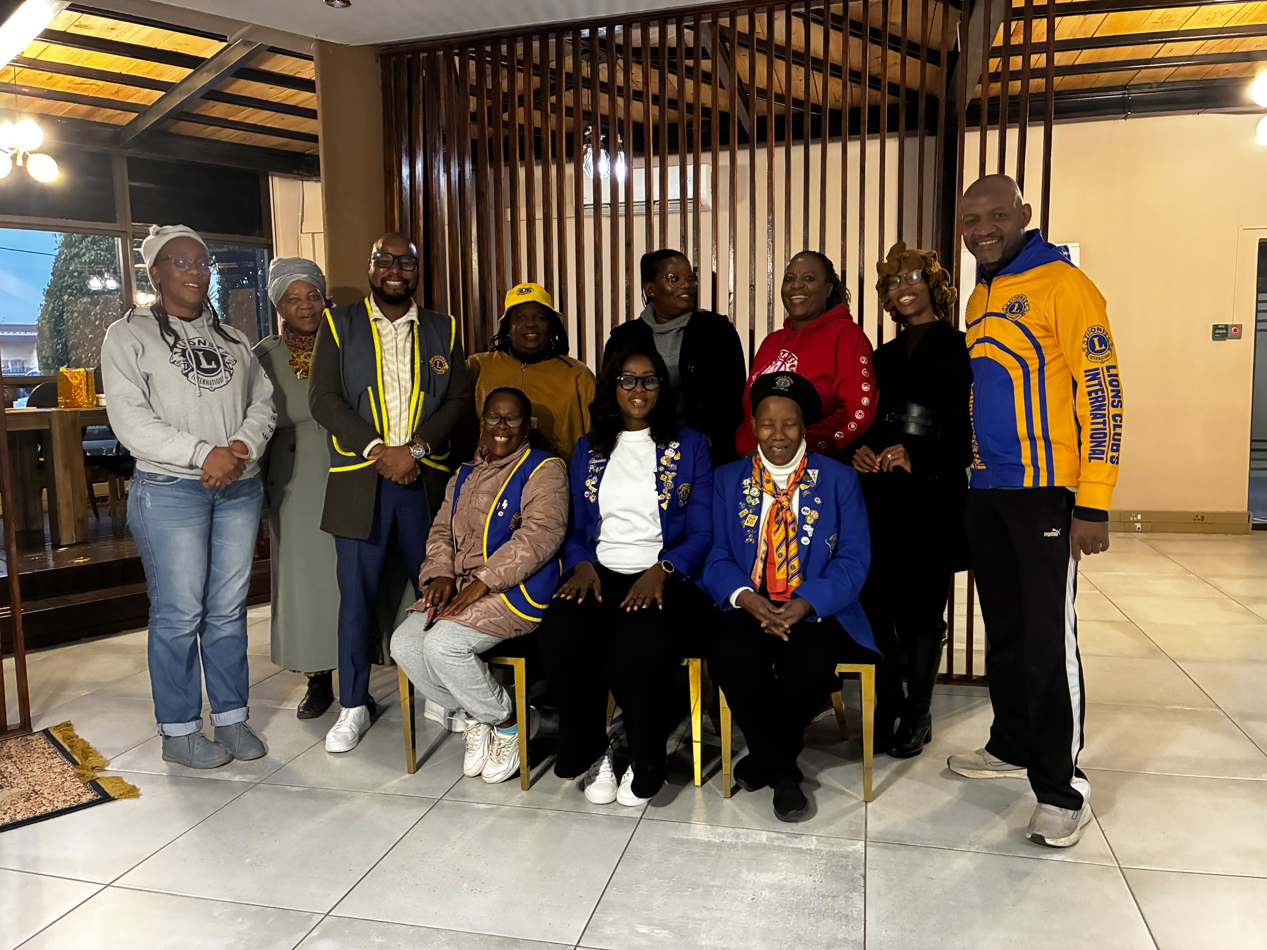Gaborone Central Lions Club members at a fellowship gathering